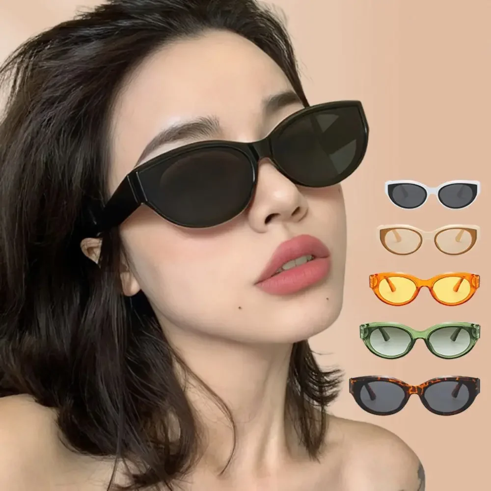 Sunglasses Cat Eye - ヴィンテージキャットアイサングラス女性 Y2K ファッションブランドスクエアサングラス女性用シェード女性黒眼鏡