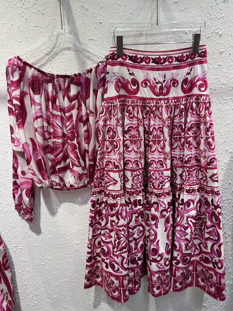 Blouse Off Shoulder - 高級控えめなファッション 2025 女性オフショルダーシルクブラウス & コットンマキシロングスカート夏セット自由奔放に生きるエレガントなツーピース衣装