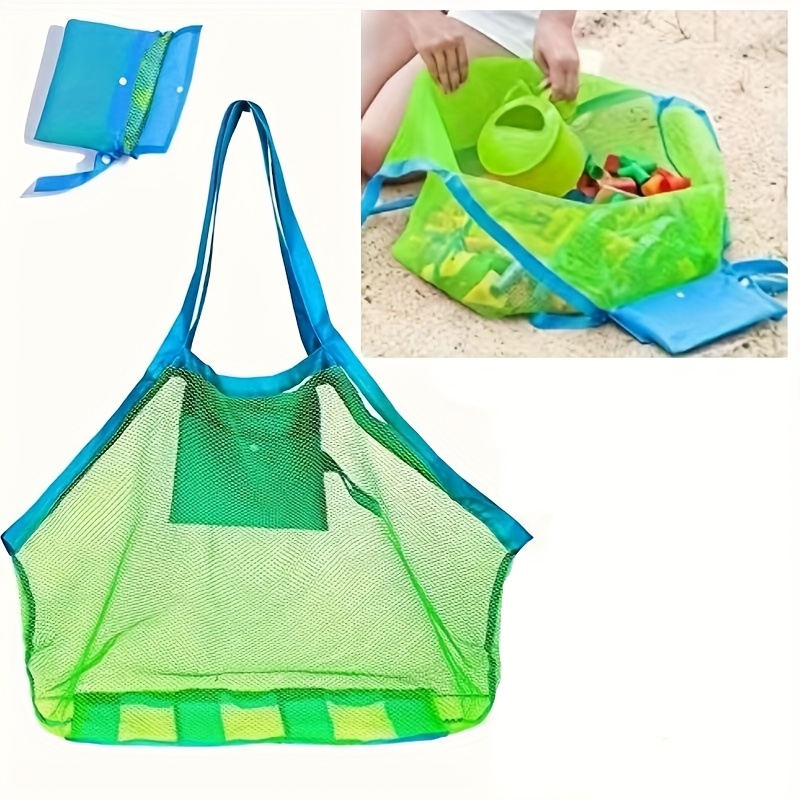Tote Bag Beach - 1pc 大型メッシュビーチトートバッグ 折りたたみ式 速乾性 軽量 耐久性のあるナイロン製