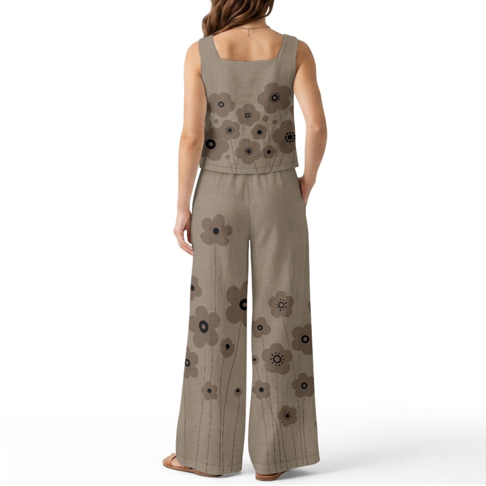 INSTANTARTS レディース リネンベストセット レデ - Linen Pant Wide のレビューと価格