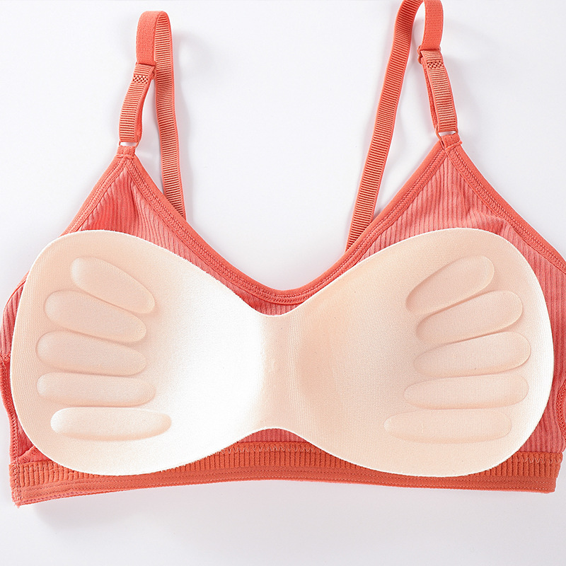 夏用ワイヤレスブラジャー女性シームレスブラレットセクシーな耐 - Bralette Triangle Set のレビューと価格