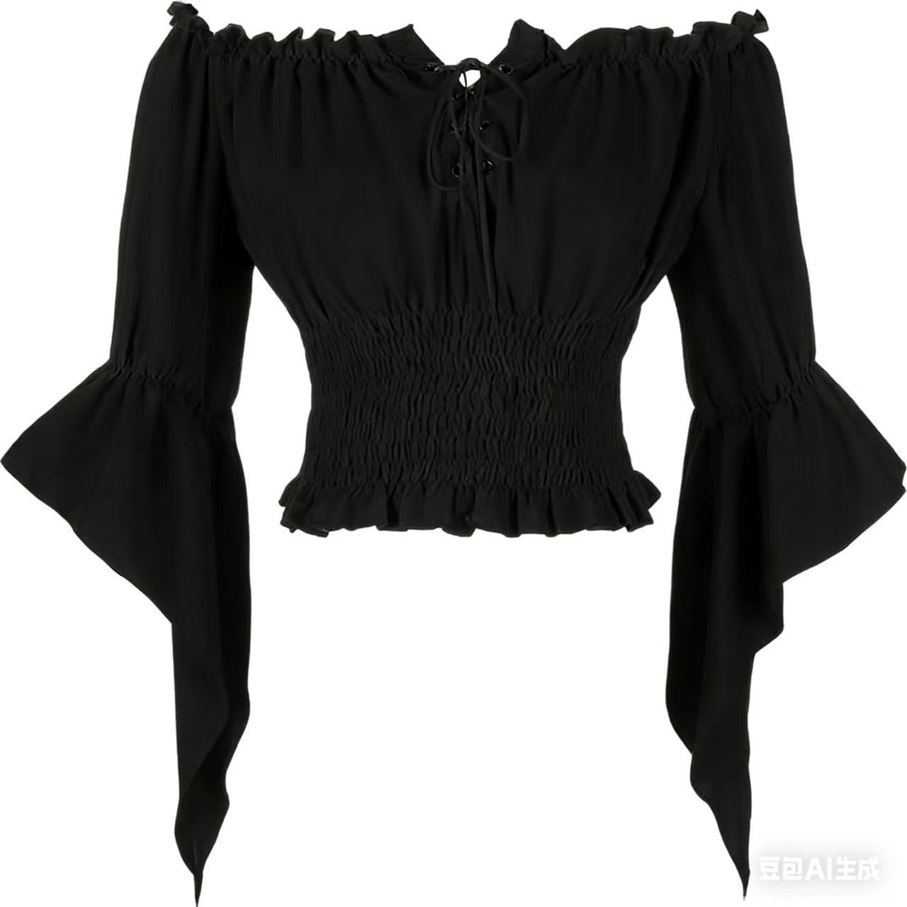 ルネサンス中世貴族風衣装女性ヴィンテージブラウスレトロスチー - Blouse Off Shoulder のレビューと価格
