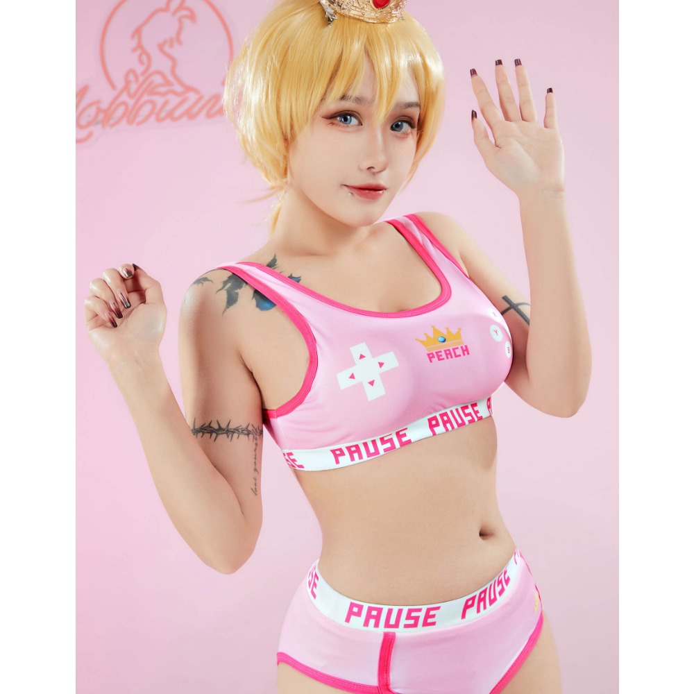 モブニー-ピーチのエキゾチックなスポーツブラレット,タンクト - Bralette Triangle Set のレビューと価格