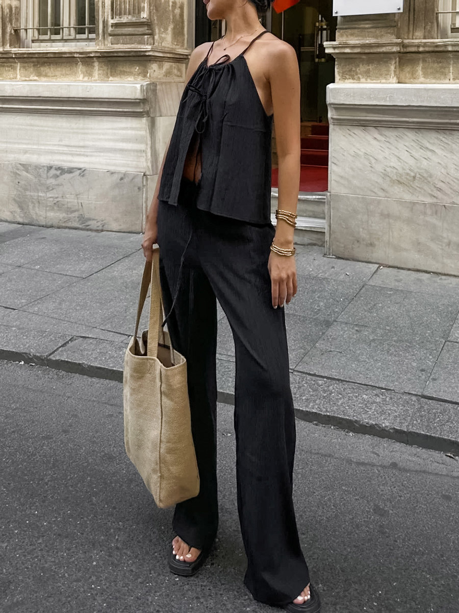 2026年女性用ツーピースセット、レディースお揃いセット、ホ - Linen Pant Wide のレビューと価格