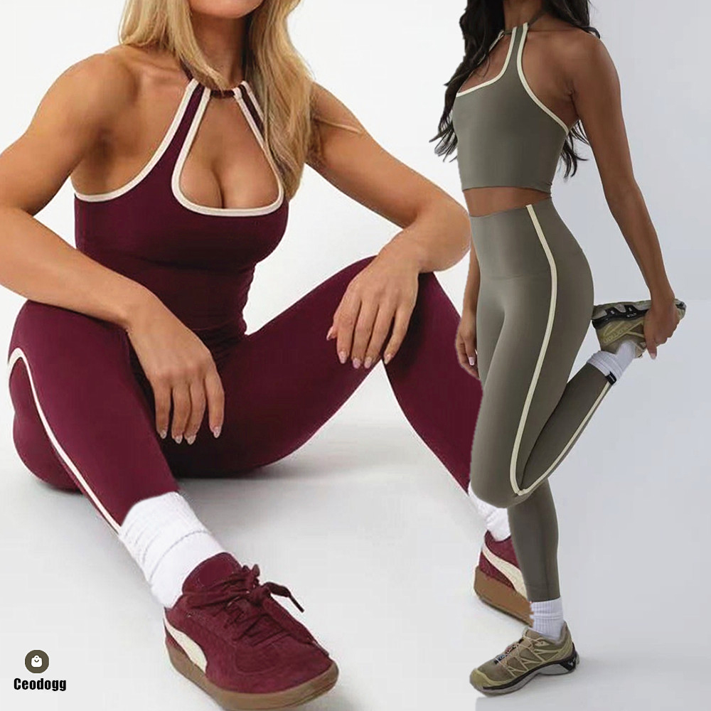 ハンギングホルタートップ女性スポーツブラプッシュアップフィッ - Bralette Triangle Set のレビューと価格