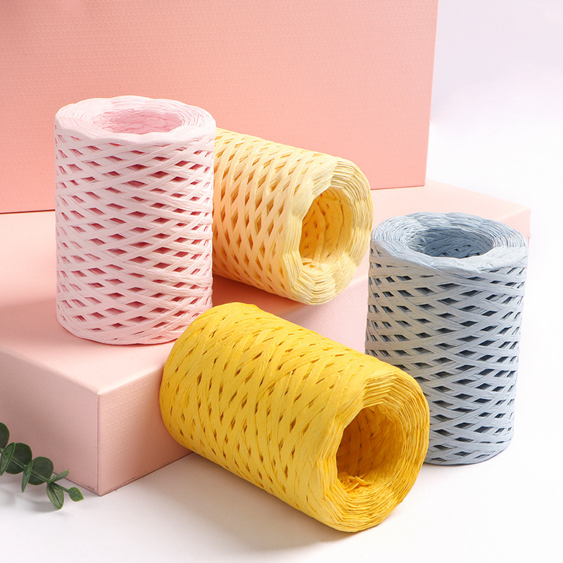 150 メートル天然ラフィアわら糸ニットかぎ針編み紙糸フレン - Crochet Bag Raffia のレビューと価格