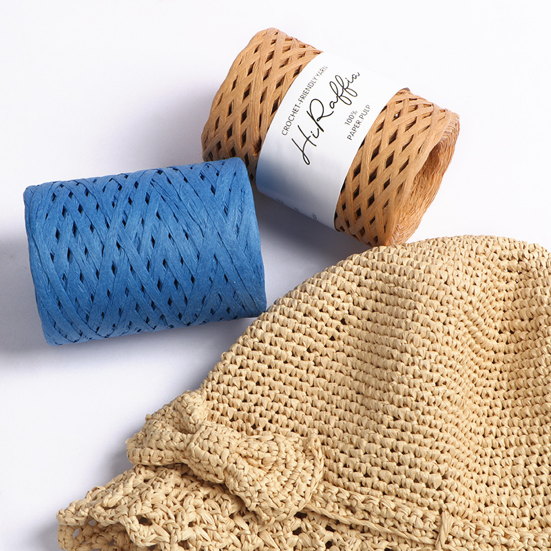 150 メートル天然ラフィアわら糸ニットかぎ針編み紙糸フレン - Crochet Bag Raffia のレビューと価格