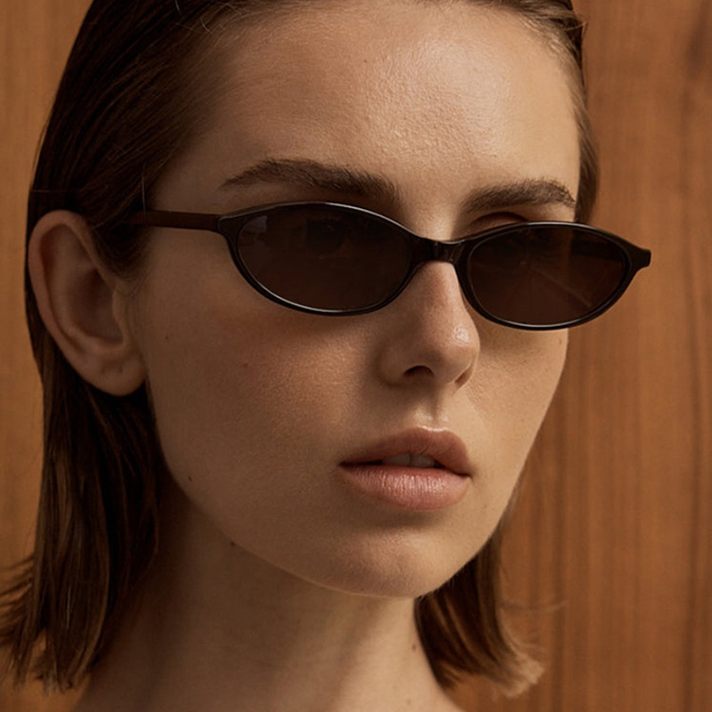 新しいレトロオーバルキャットアイサングラス女性用 Y2k ト - Sunglasses Cat Eye のレビューと価格