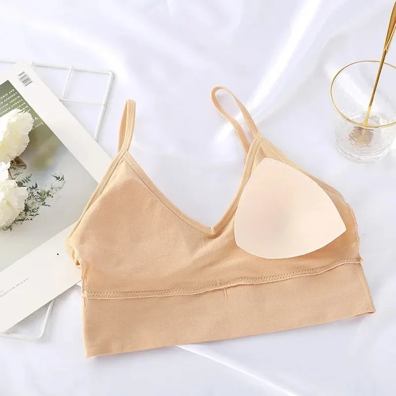 シームレスな女性プッシュアップブラジャー美しいバックブラジャ - Bralette Triangle Set のレビューと価格