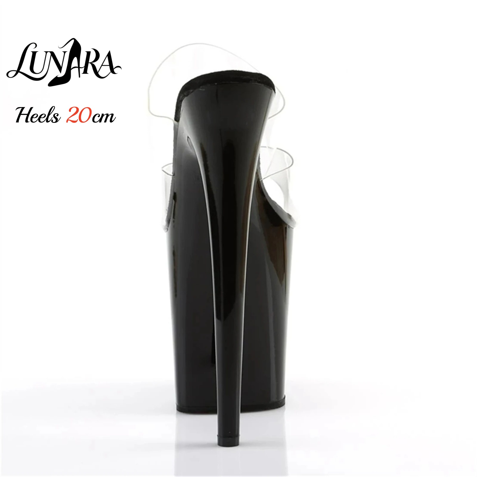 20 センチメートルクリア PVC ストラップ付き超高プラッ - Sandal Strappy Heeled のレビューと価格