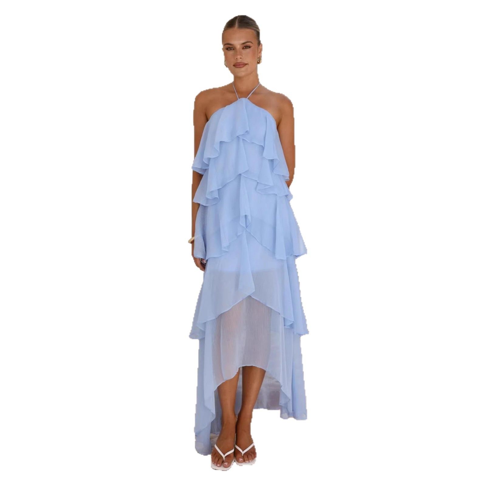 エレガントなパーティーマキシドレス シフォン オフショルダー - Maxi Dress Halter のレビューと価格