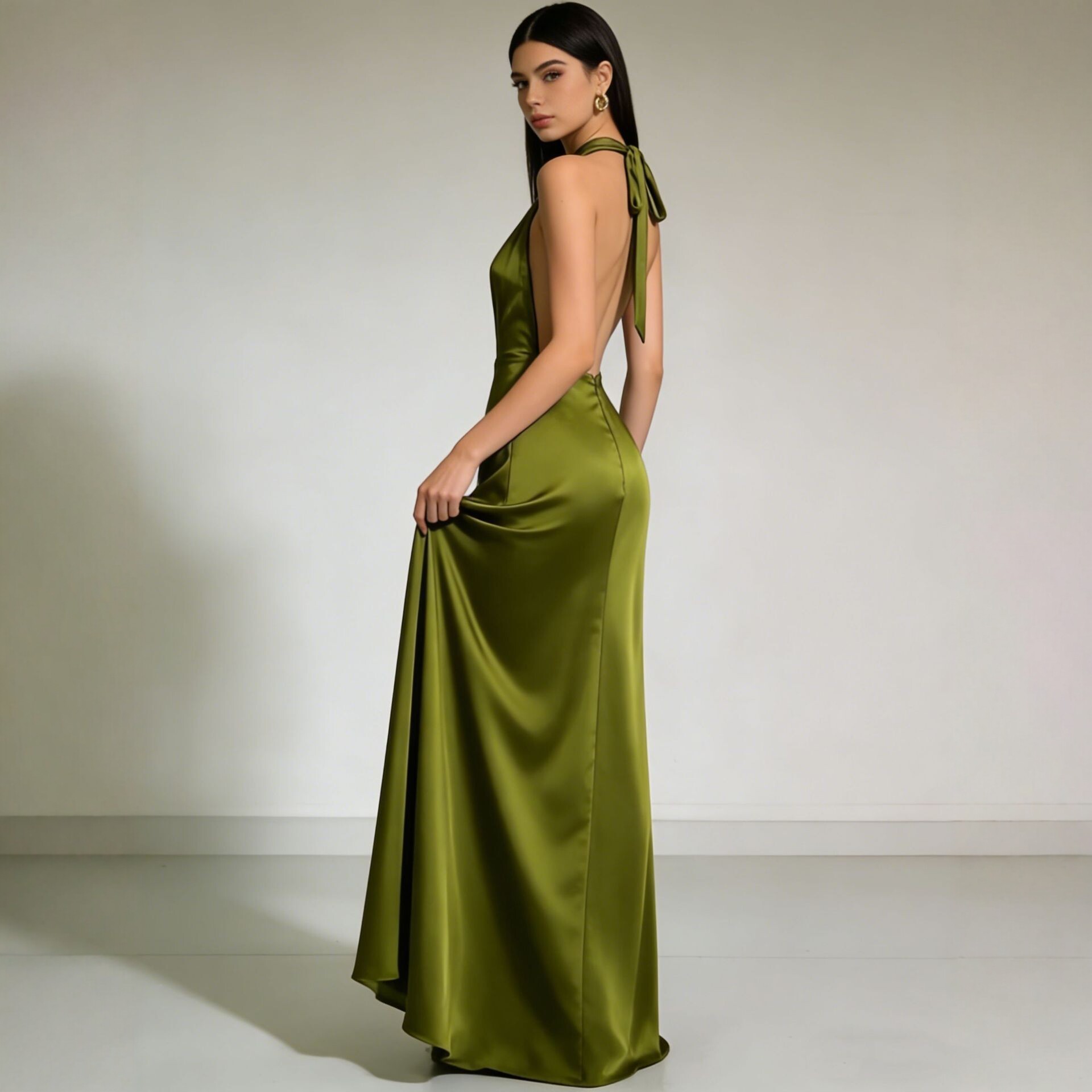 エレガントなパーティードレス 2026 ウェディングゲストド - Maxi Dress Halter のレビューと価格