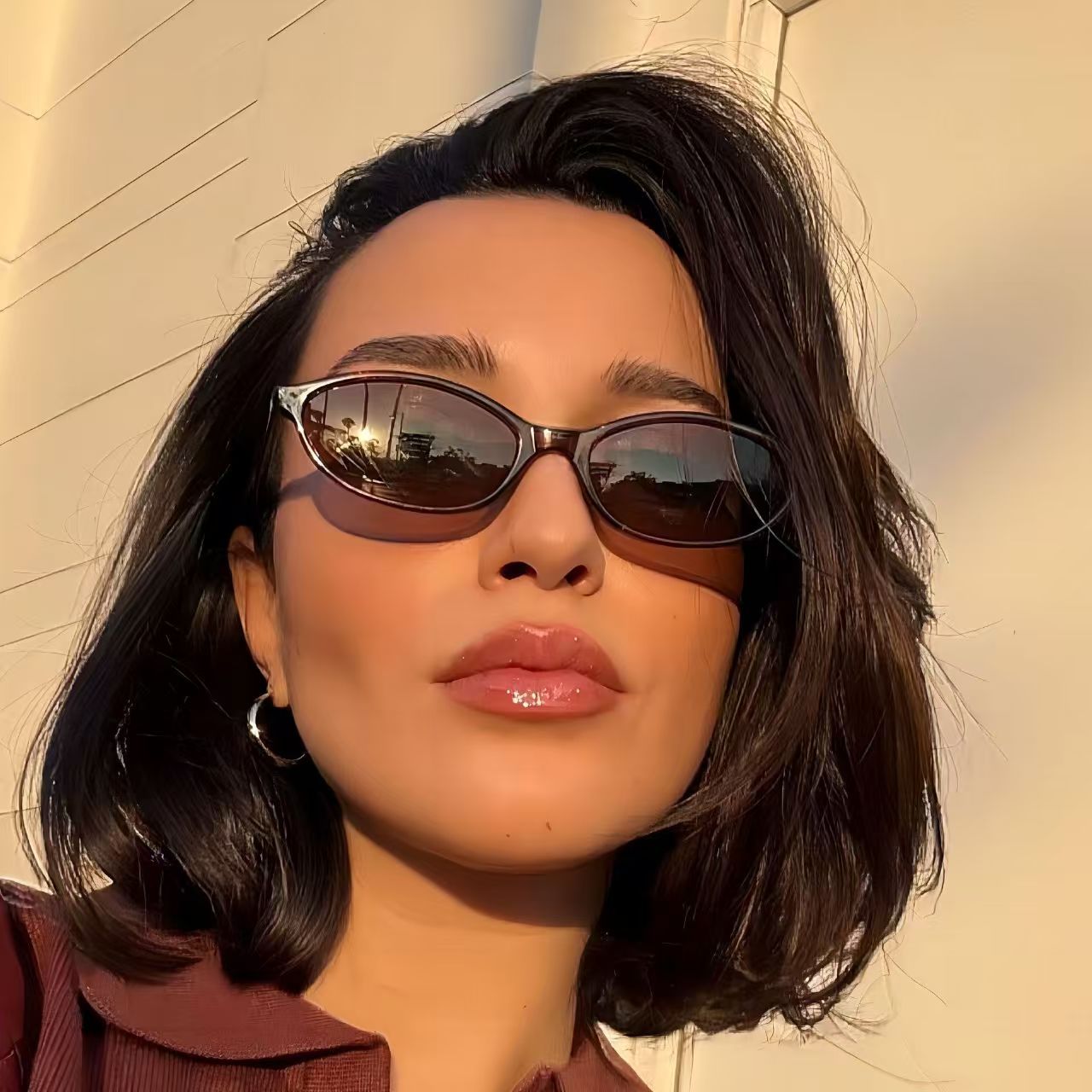 ヴィンテージ小さなキャットアイサングラス新しいヒョウ黒デザイ - Sunglasses Cat Eye のレビューと価格