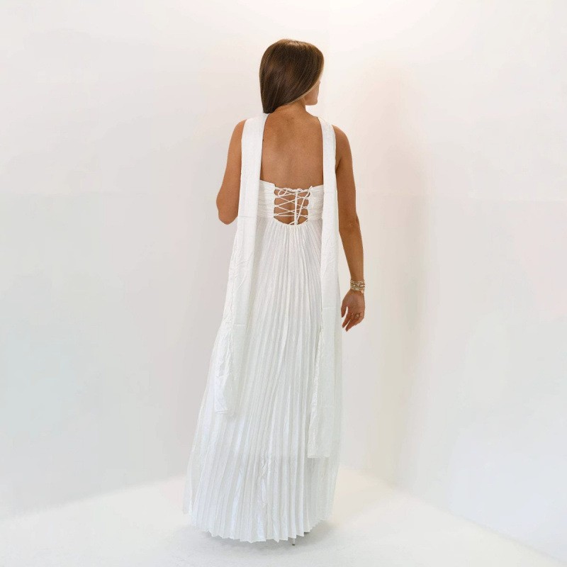 結婚式のゲストドレス エレガント パーティー プロム ロング - Maxi Dress Halter のレビューと価格