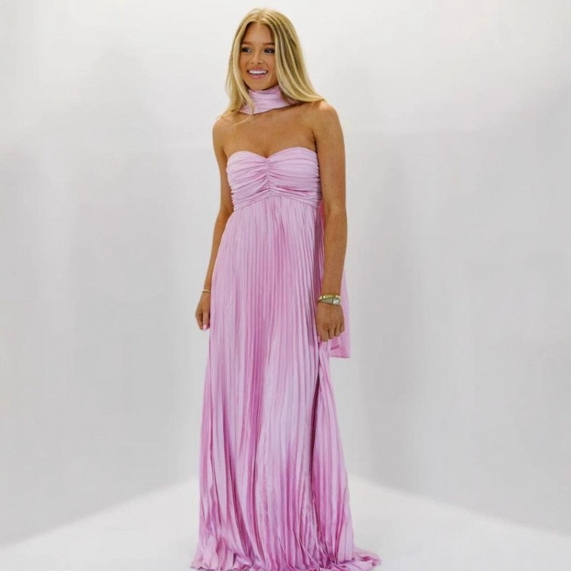 結婚式のゲストドレス エレガント パーティー プロム ロング - Maxi Dress Halter のレビューと価格