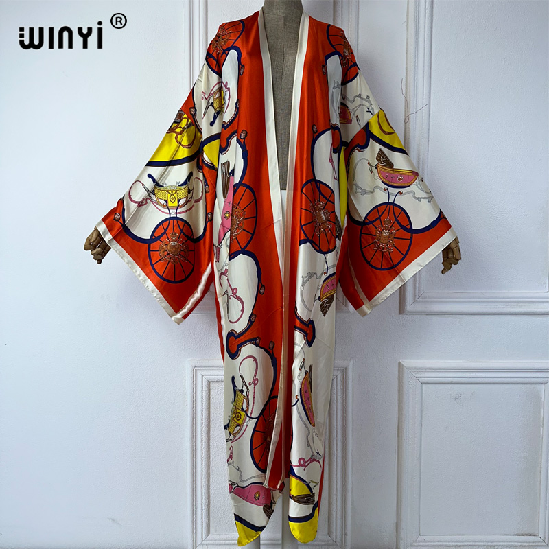 WINYI 自由奔放に生きるプリント着物サマーカーディガン女 - Cover Up Kaftan のレビューと価格