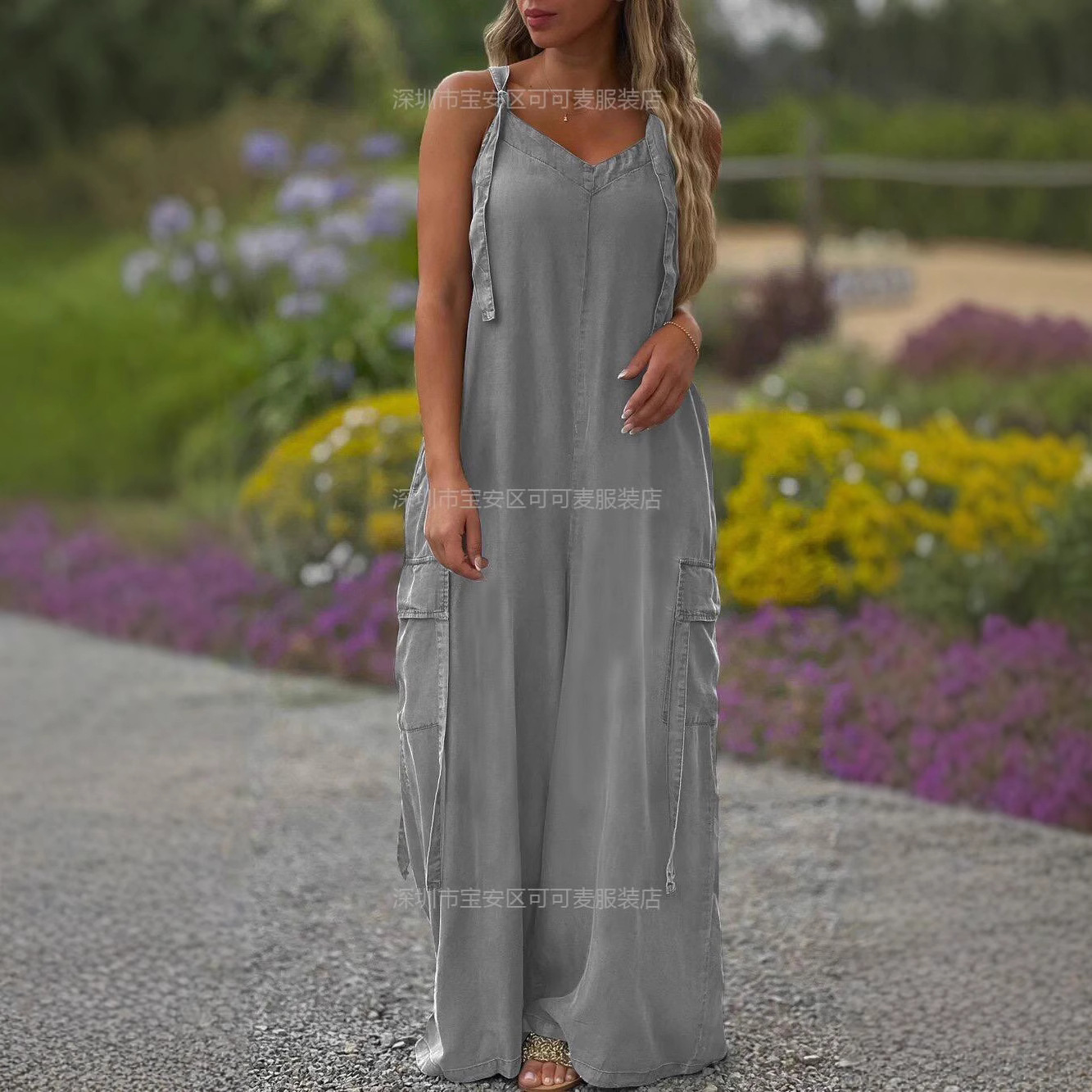 ゆったりとした夏のジャンプスーツ カジュアルなリネンワイドレ - Jumpsuit Linen Relaxed のレビューと価格