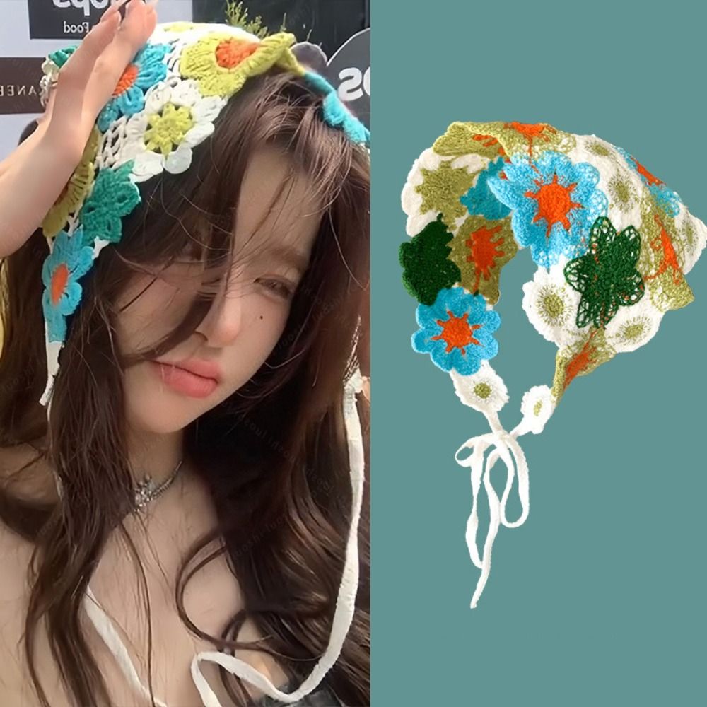 甘いニット三角ヘッドバンド、クロシェ編みフレンチパストラルス - Headband Summer Knit のレビューと価格