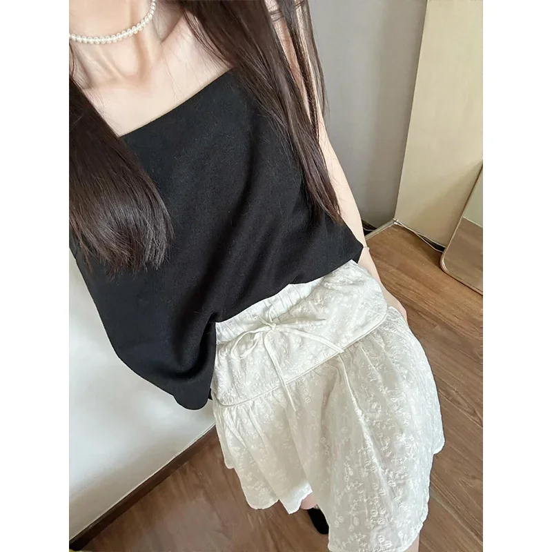 女性用ショートトップとミニホワイトレーススカートの2点セット - Crop Top Crochet のレビューと価格