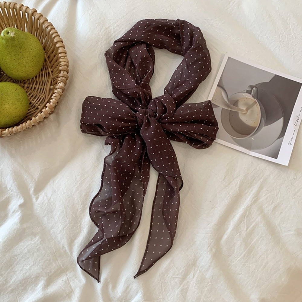 ファッションヘッドバンド水玉模様スカーフ水玉模様シフォン薄い - Headband Summer Knit のレビューと価格