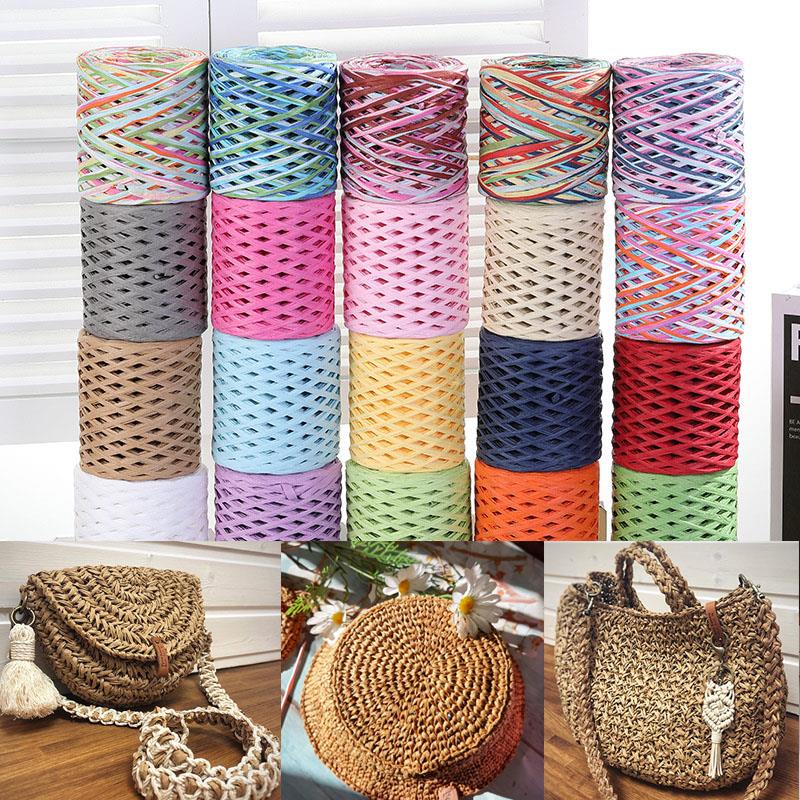 200 メートルラフィア紙ロープわら糸ニットかぎ針編み紙糸  - Crochet Bag Raffia のレビューと価格