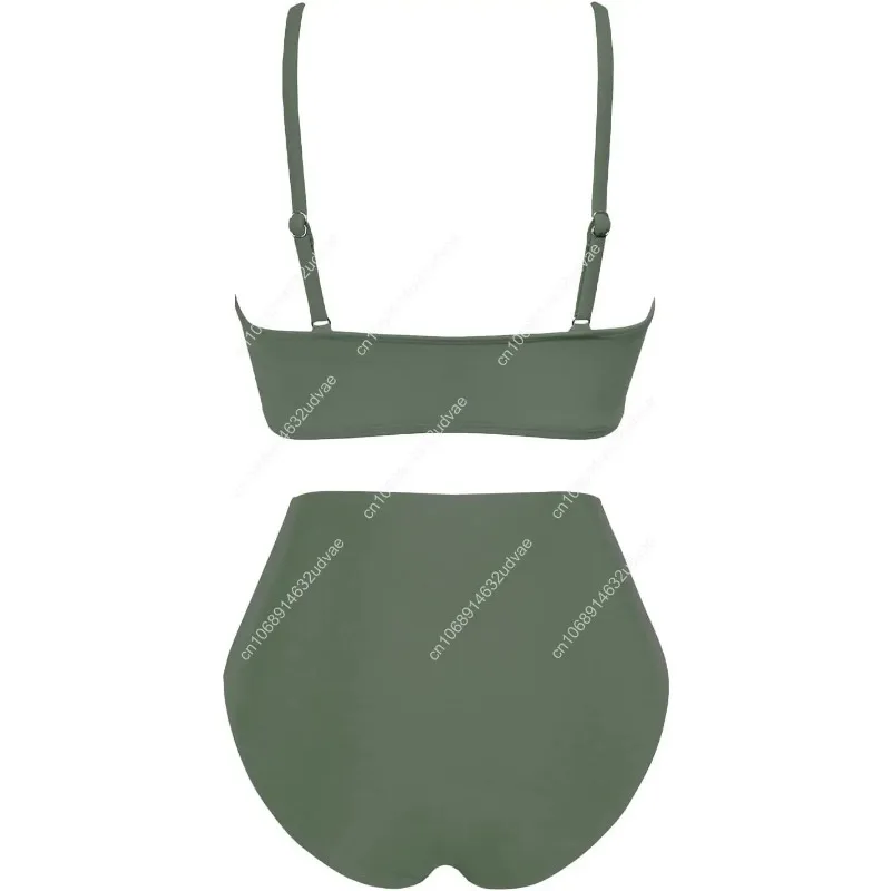 女性用ハイウエストビキニセット プッシュアップツイストフロン - Swimsuit Bikini Ruched のレビューと価格