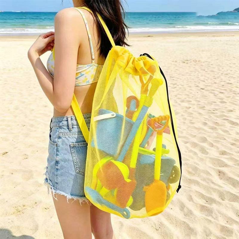 大容量ポータブルメッシュビーチ収納バッグ通気性のある折りたた - Tote Bag Beach のレビューと価格