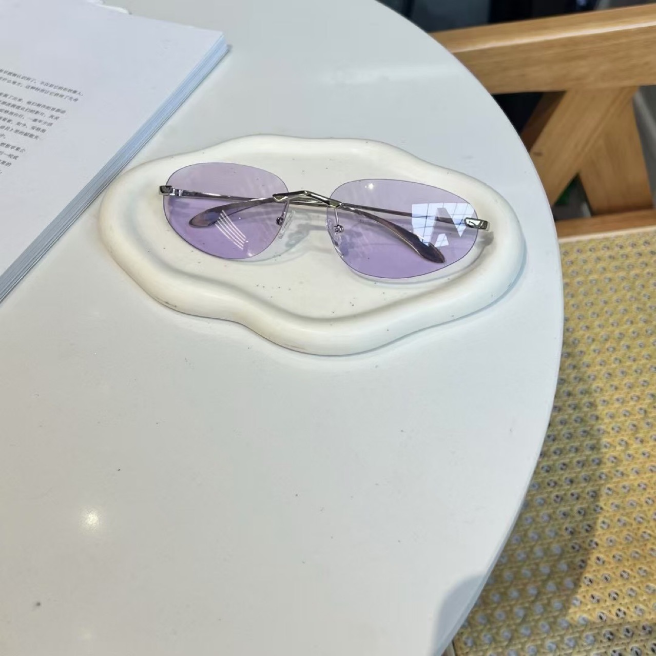 UV400 リムレスシェード、キャットアイミニマリストサング - Sunglasses Cat Eye のレビューと価格