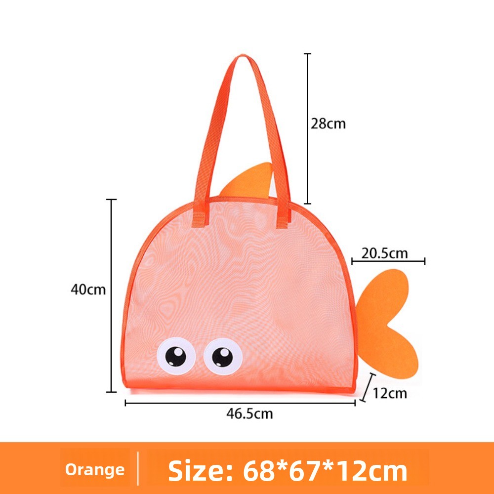 キッズメッシュビーチバッグ カラフルな漫画のサメ 動物 砂が - Tote Bag Beach のレビューと価格