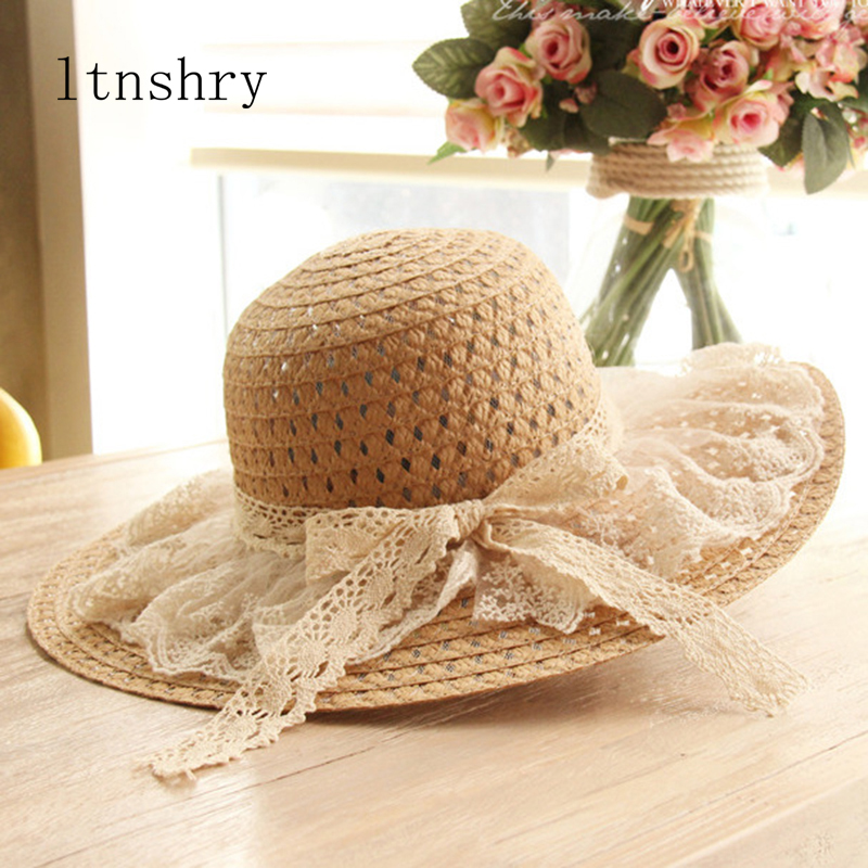 女性用レース付き日よけ帽,つばの広いビーチキャップ,丈夫なフ - Hat Floppy Wide のレビューと価格