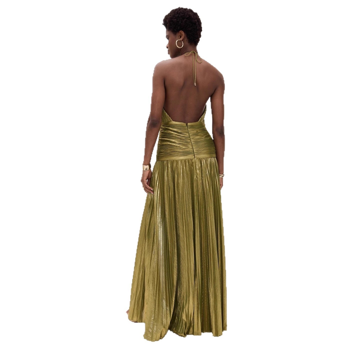 エレガントなパーティードレス ノースリーブ ロングドレス プ - Maxi Dress Halter のレビューと価格