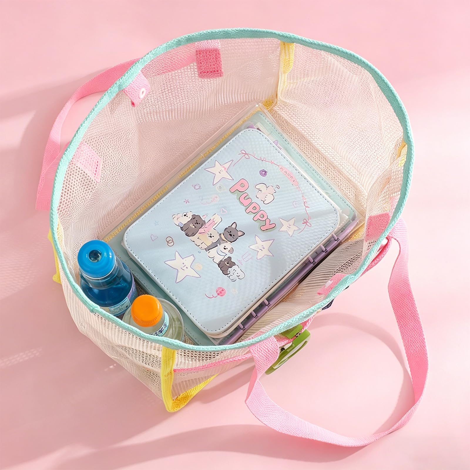 女性用ビーチバッグ カラフルな折りたたみ式ネットサンドトート - Tote Bag Beach のレビューと価格