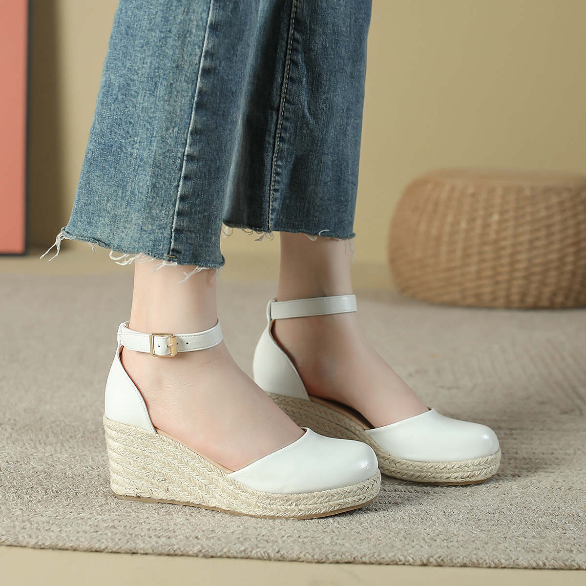 女性のエスパドリーユ ウェッジ サンダル アンクル ストラッ - Wedge Espadrille Women のレビューと価格