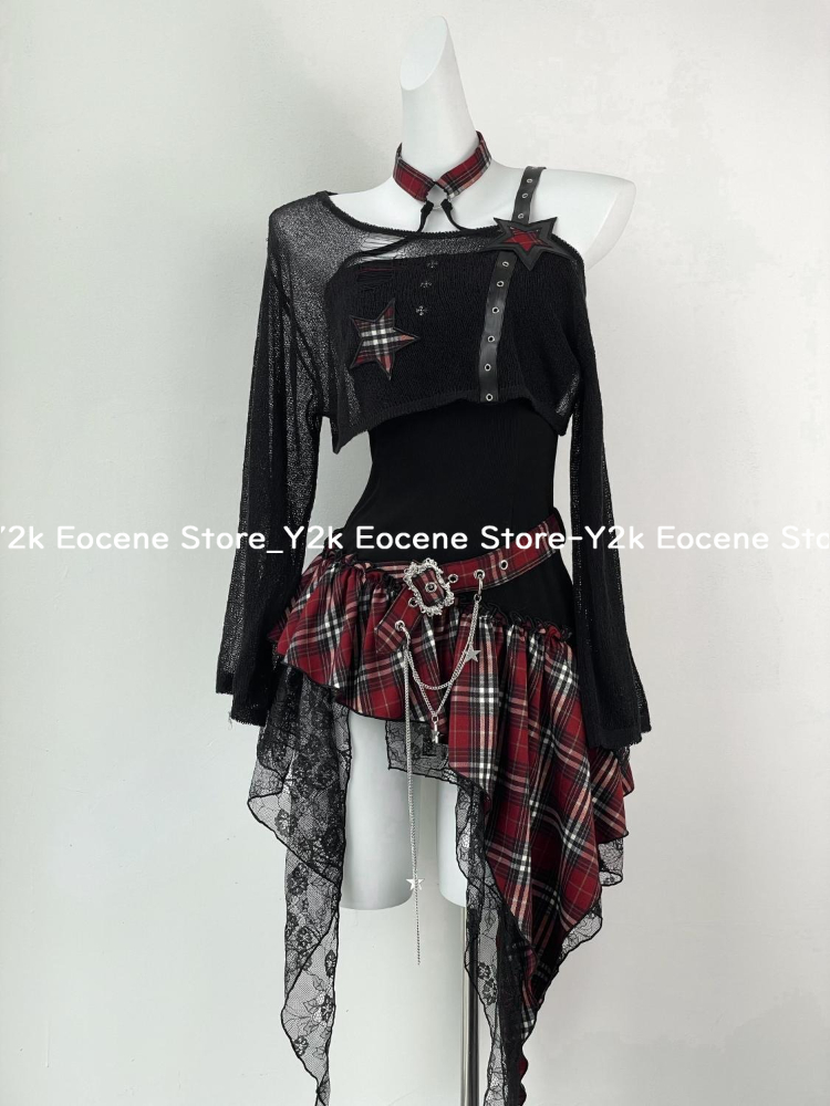 2000 年代 Y2K スパイシーガールデザイン不規則なセッ - Cover Up Kaftan のレビューと価格