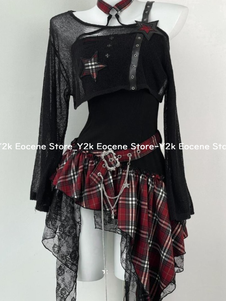 2000 年代 Y2K スパイシーガールデザイン不規則なセッ - Cover Up Kaftan のレビューと価格
