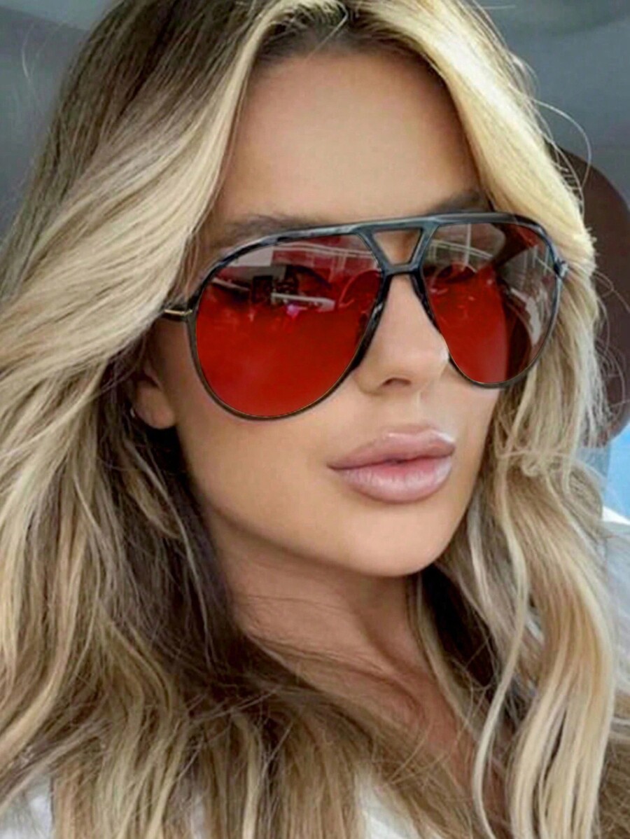 1個入り特大ダブルブリッジフルフレームファッションメガネ、ス - Sunglasses Cat Eye のレビューと価格