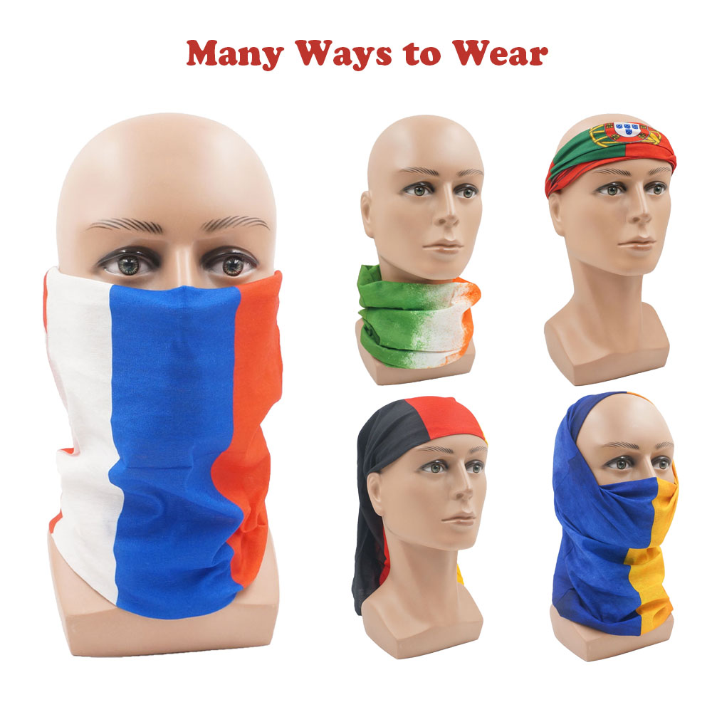 ヨーロッパ諸国フェイス & ネックゲートル国旗バンダナ屋外ヘ - Headband Summer Knit のレビューと価格