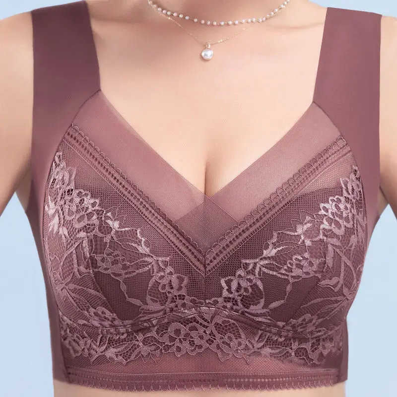 L-6L 女性大ブラジャープッシュアップアイスシルクシームレ - Bralette Triangle Set のレビューと価格