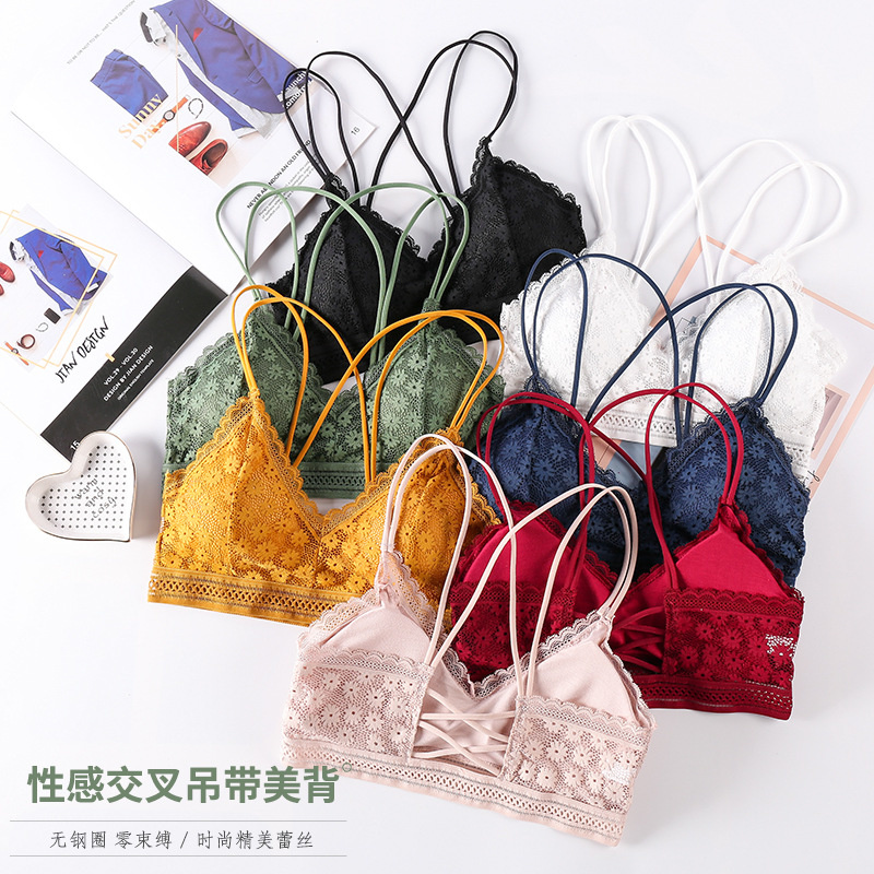 3Dセクシーなランジェリーシームレススポーツブラuタイプ背中 - Bralette Triangle Set のレビューと価格