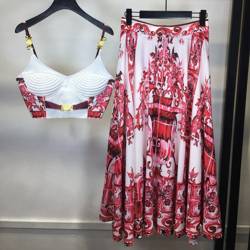 女性用ツーピースセット,タンクトップ,スパゲッティストラップ - Romper Floral Print のレビューと価格