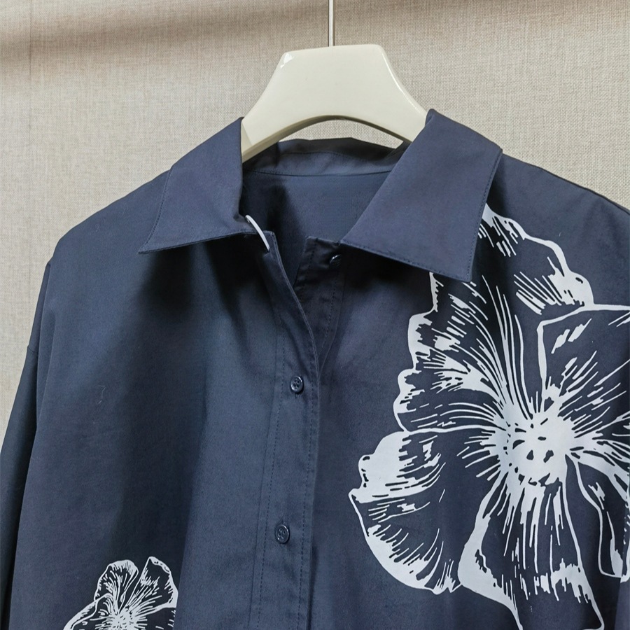 ロマンチックな白い花柄シャツとショートスカートセット春夏コッ - Romper Floral Print のレビューと価格