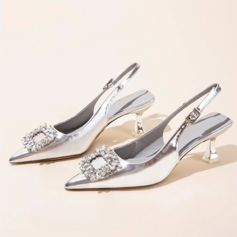 夏のレディースサンダル、新作レディースシューズ、ポインテッド - Sandal Strappy Heeled のレビューと価格