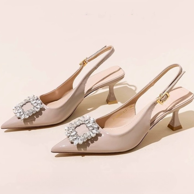 夏のレディースサンダル、新作レディースシューズ、ポインテッド - Sandal Strappy Heeled のレビューと価格