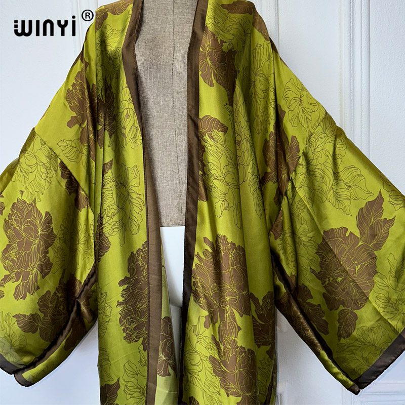Winyi-女性のボヘミアンプリント着物,カーディガン,ビー - Cover Up Kaftan のレビューと価格