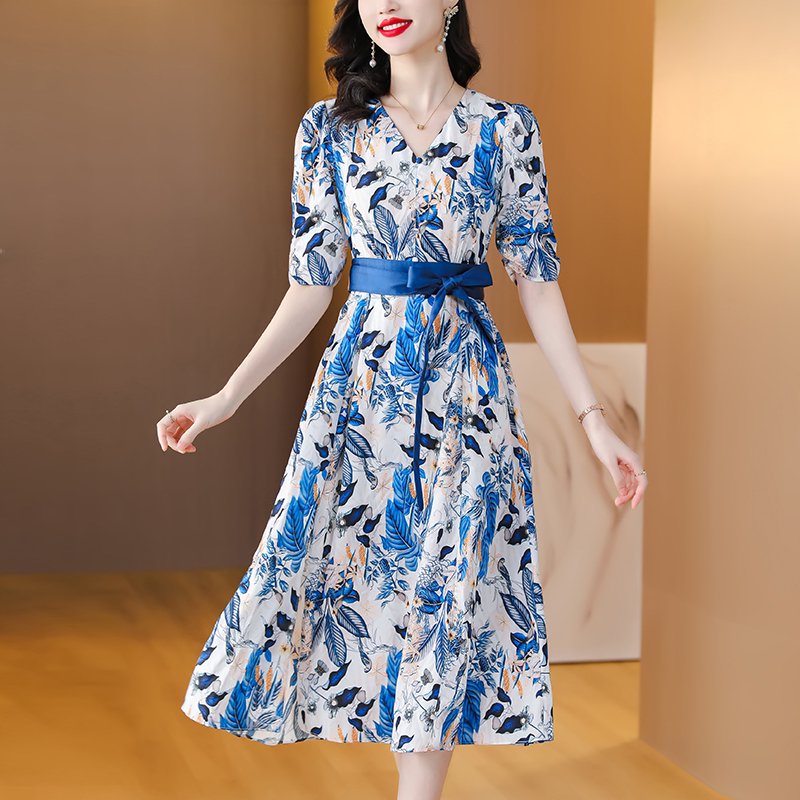 2025 夏の女性自由奔放に生きる高級花柄ミディドレス春韓国 - Midi Skirt Floral のレビューと価格