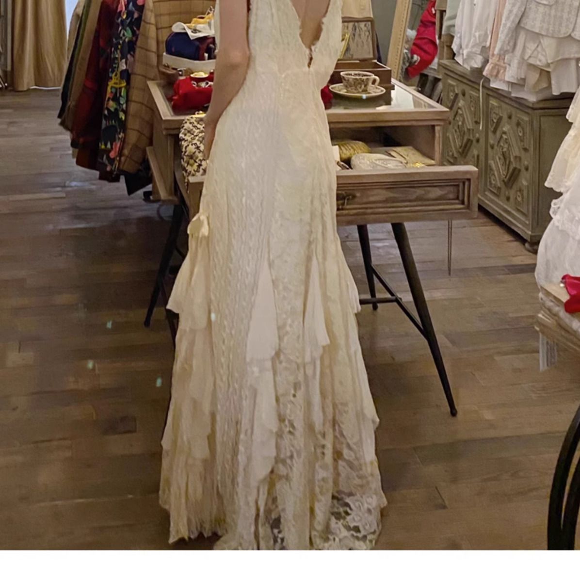 ゴシックレースドレスセクシーなマキシドレスホルターY2kヴィ - Maxi Dress Halter のレビューと価格