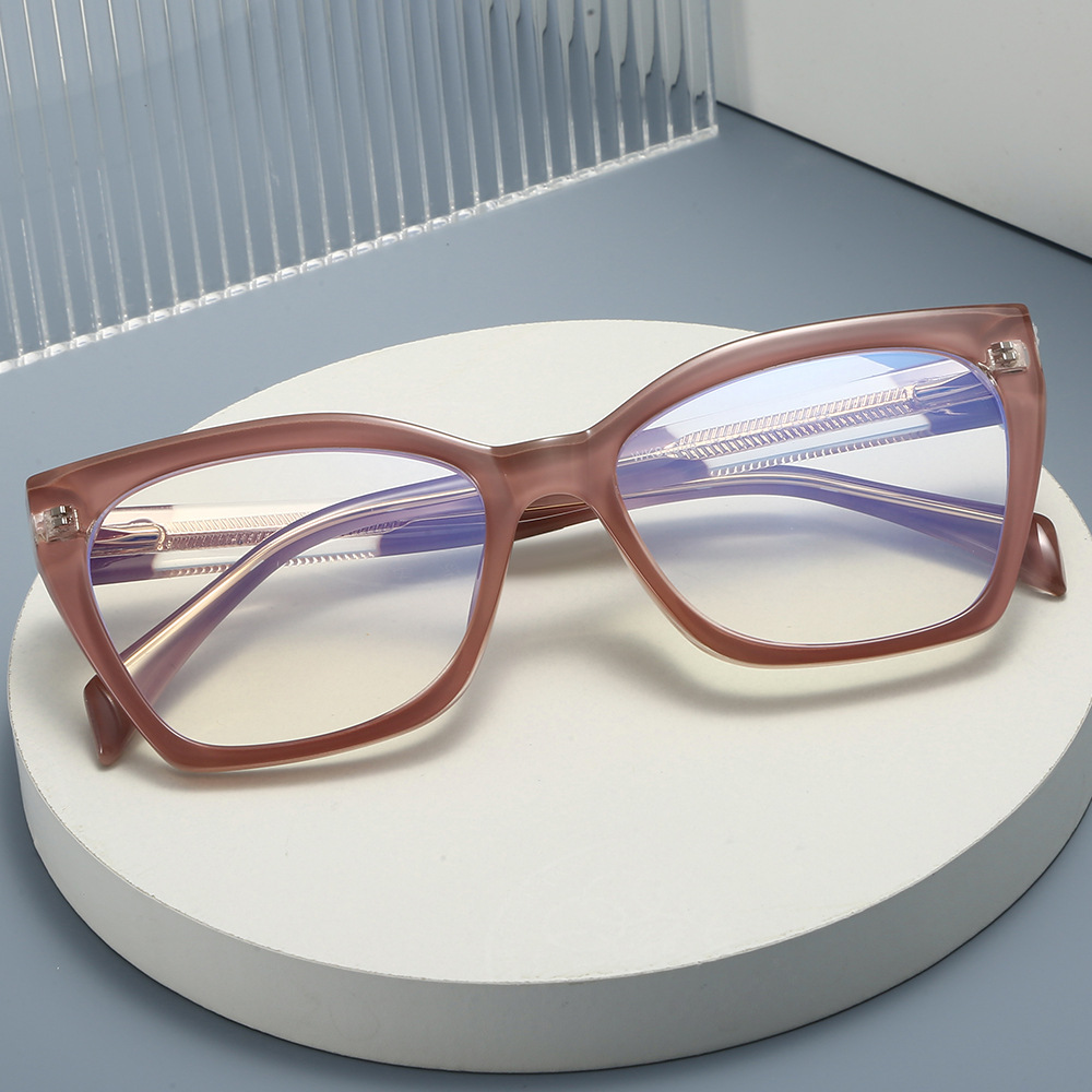キャットアイ大型フレームブルーライトカット眼鏡フレーム女性向 - Sunglasses Cat Eye のレビューと価格