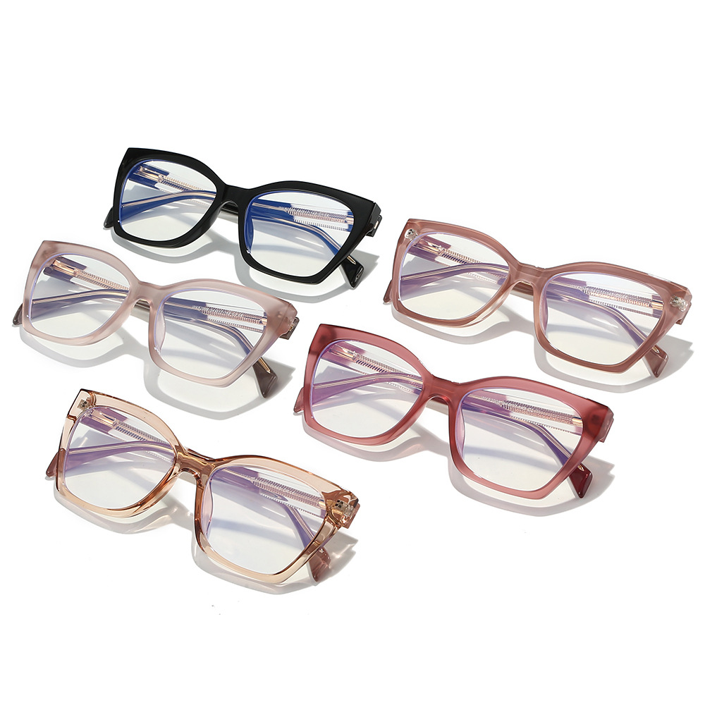 キャットアイ大型フレームブルーライトカット眼鏡フレーム女性向 - Sunglasses Cat Eye のレビューと価格