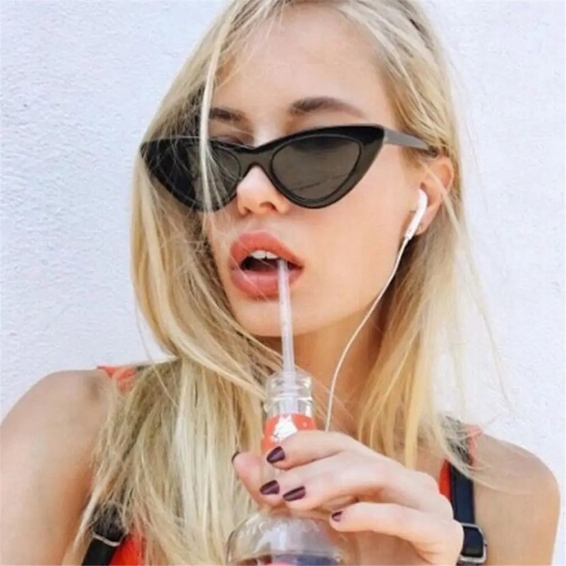 ヴィンテージキャットアイサングラス女性用小さなフレーム日焼け - Sunglasses Cat Eye のレビューと価格
